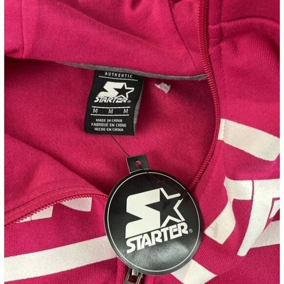 Starter Kids Authentic Medium Pink Hoodie Jacket 60% Cotton & 40% Polyester With - Picture 4 of 5